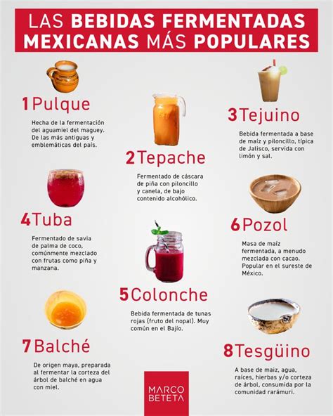 Tabla comparativa de bebidas fermentadas populares