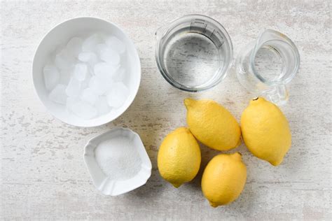 Ingredientes para una limonada probiótica