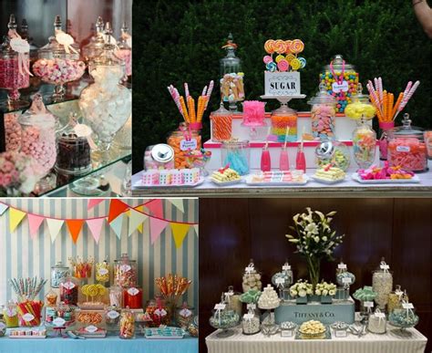 Ejemplo de mesa de dulces con diferentes alturas usando soportes