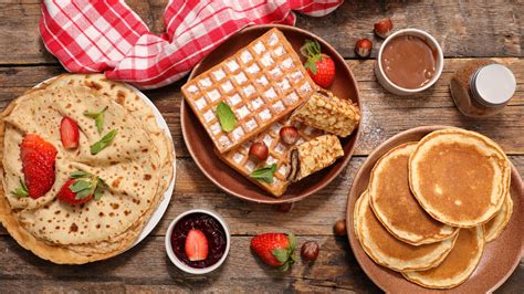 Ingredientes frescos para crepes y gofres