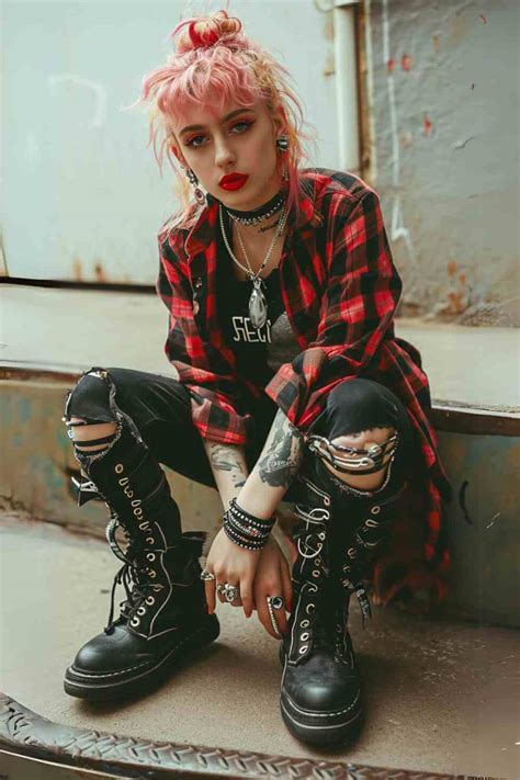 Estilo punk con tartán