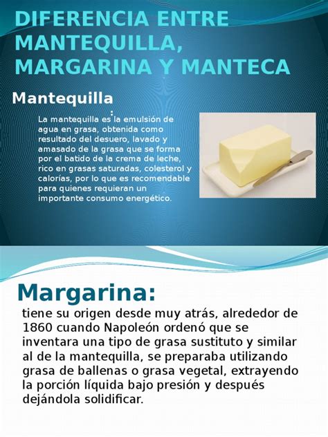 Diferencias entre mantequilla y manteca vegetal