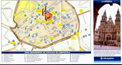 Mapa de Santiago de Compostela con la ubicación de la panadería Divina