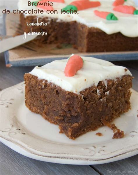 Brownie de zanahoria y chocolate