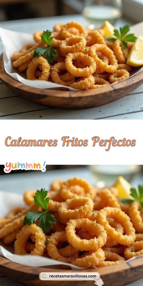 Calamares fritos dorados y crujientes con limón