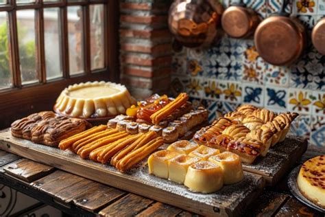 Variedad de postres típicos filipinos en un mercado local