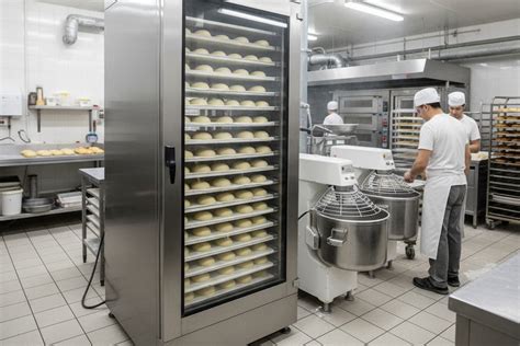 Masa de pan dentro de una fermentadora industrial