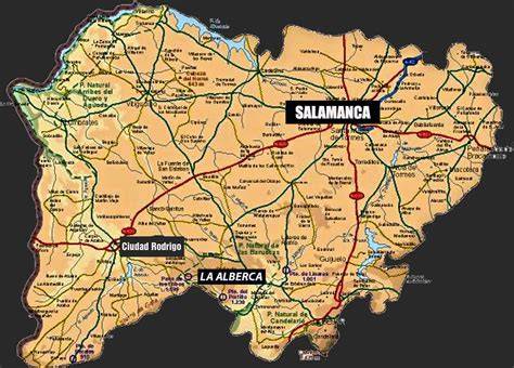 Mapa de Salamanca con ubicación de Horno Castellano