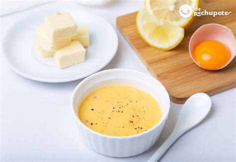 Ingredientes y utensilios para salsa holandesa
