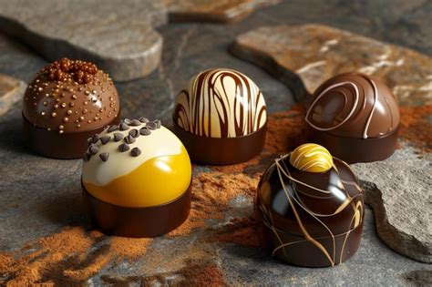 Chocolate con diferentes aderezos
