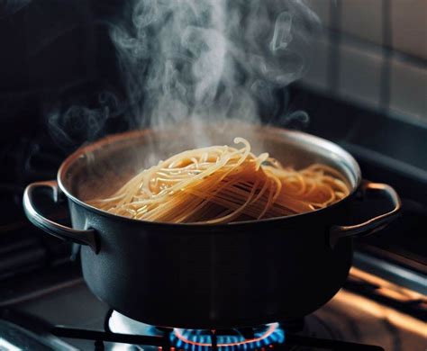 Cocción de espaguetis al dente