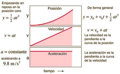 Gráfico comparando rapidez, velocidad y aceleración