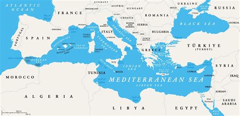 Mapa del Mediterráneo destacando las zonas de cultivo de alcachofas