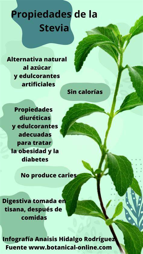 Infografía sobre beneficios de la Stevia