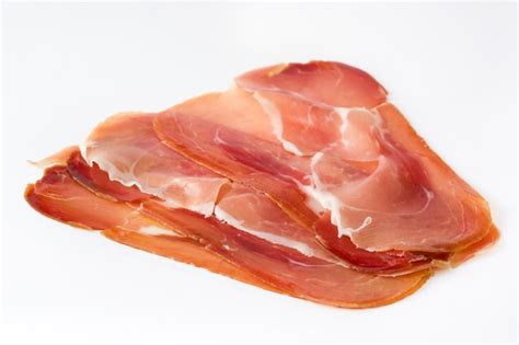 Lonchas de jamón serrano horneándose