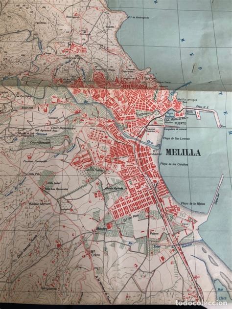 Plano de Melilla con puntos de interés gastronómico