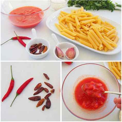 Ingredientes para salsa arrabbiata