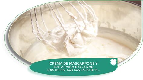 Crema de nata y mascarpone para rellenar