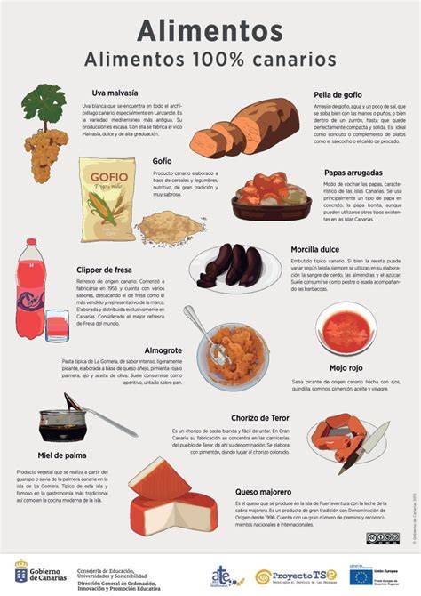 Tabla comparativa de alimentos para canarios