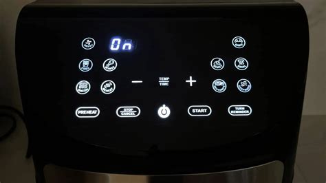Menú de programas preestablecidos en una freidora de aire