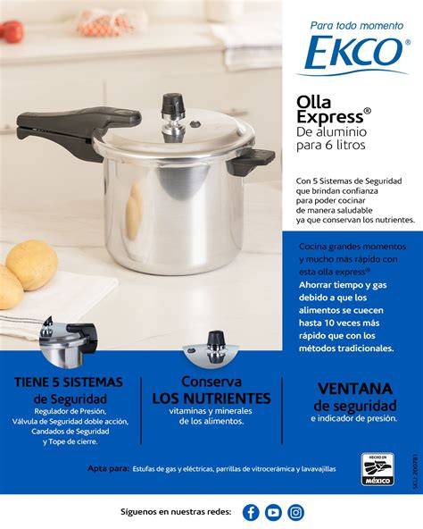 Ilustración de los beneficios de la olla express