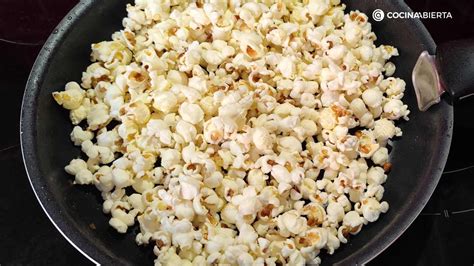Palomitas caseras en sartén