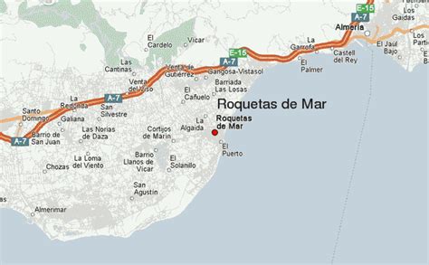 Mapa de Roquetas de Mar y sus playas