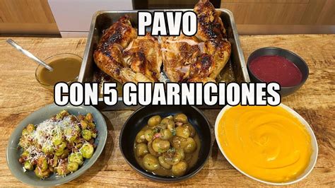 Infografía con ideas de guarniciones para pavo