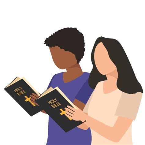 Ilustración de una persona leyendo la Biblia y orando