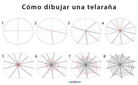 Ilustración detallada de cómo dibujar una telaraña en un pastel