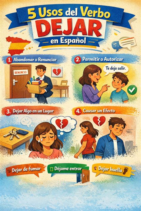 Infografía con diferentes usos figurados del verbo