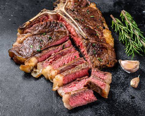 Plato de chuletón de ternera a la brasa