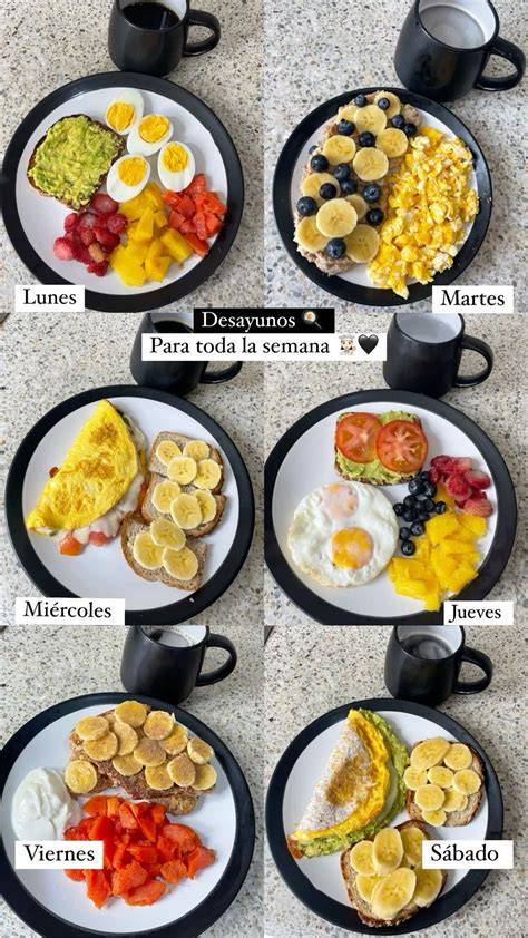 Ejemplos de desayunos saludables