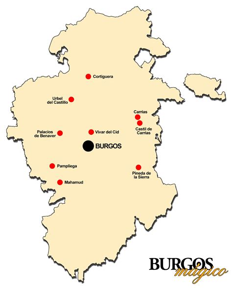 Mapa de Burgos con la ubicación de las panaderías destacadas