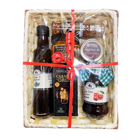 Cestas de regalo gourmet con jamón y otros productos