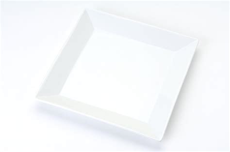 Plato de postre cuadrado de porcelana Ivory