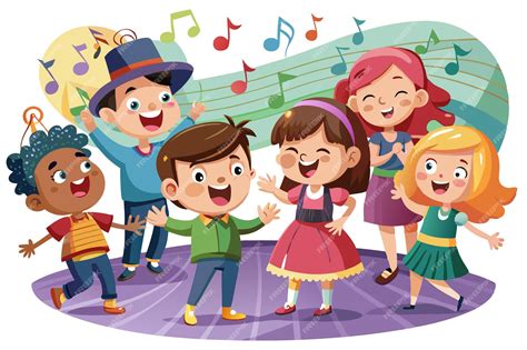 Niños cantando y bailando con temática de chocolate