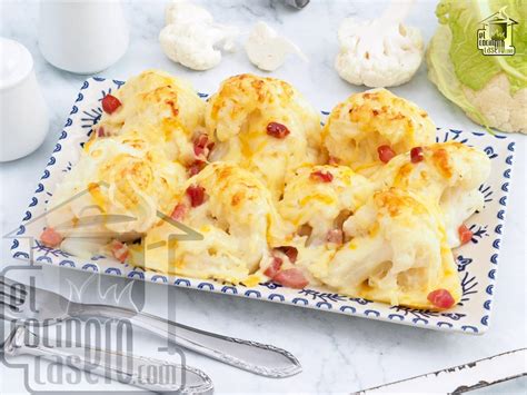 Coliflor gratinada lista para hornear