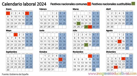 Calendario con días festivos marcados