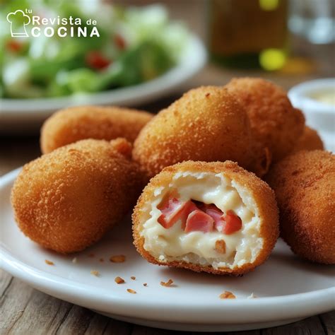 Imagen de diferentes tamaños de croquetas de jamón