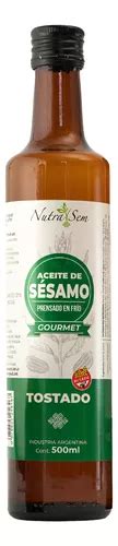 Botella de aceite de sésamo tostado