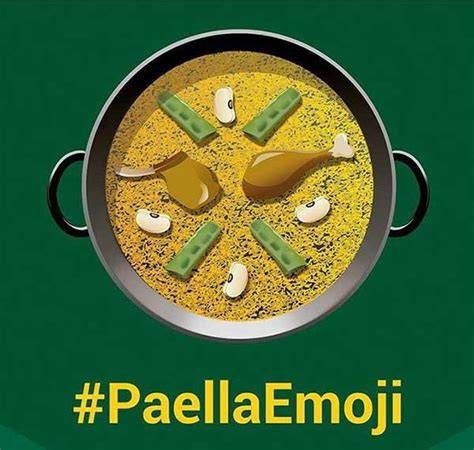 Emoji de la paella original vs. modificado