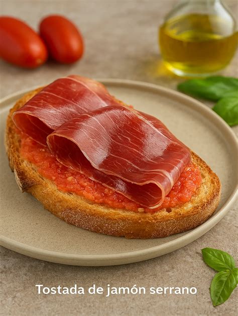 Infografía nutricional de la tostada de jamón