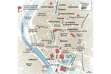 Mapa de bares destacados en Sevilla para desayunar tostada de jamón