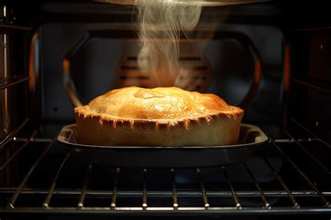 Molde de pastel saliendo del horno con queso gratinado