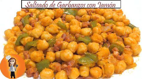 Ingredientes frescos para garbanzos salteados