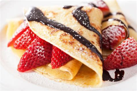 Crepes con chocolate y fresas