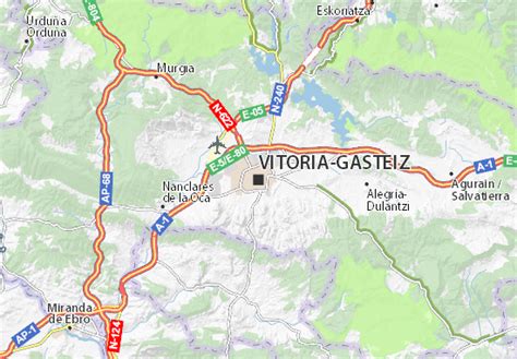 Mapa de Vitoria-Gasteiz con la ubicación de Mendizabala