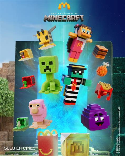Personajes de Minecraft en un menú de McDonald's