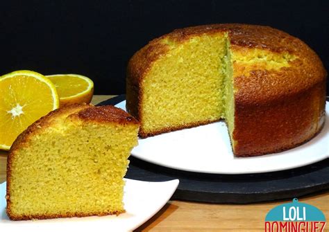 Bizcocho de naranja con corte tierno